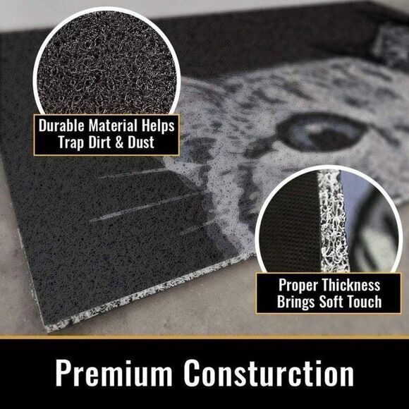 Kitty Cat Front Door Mat Outdoor Home‎ Decor - Picture 3 of 6